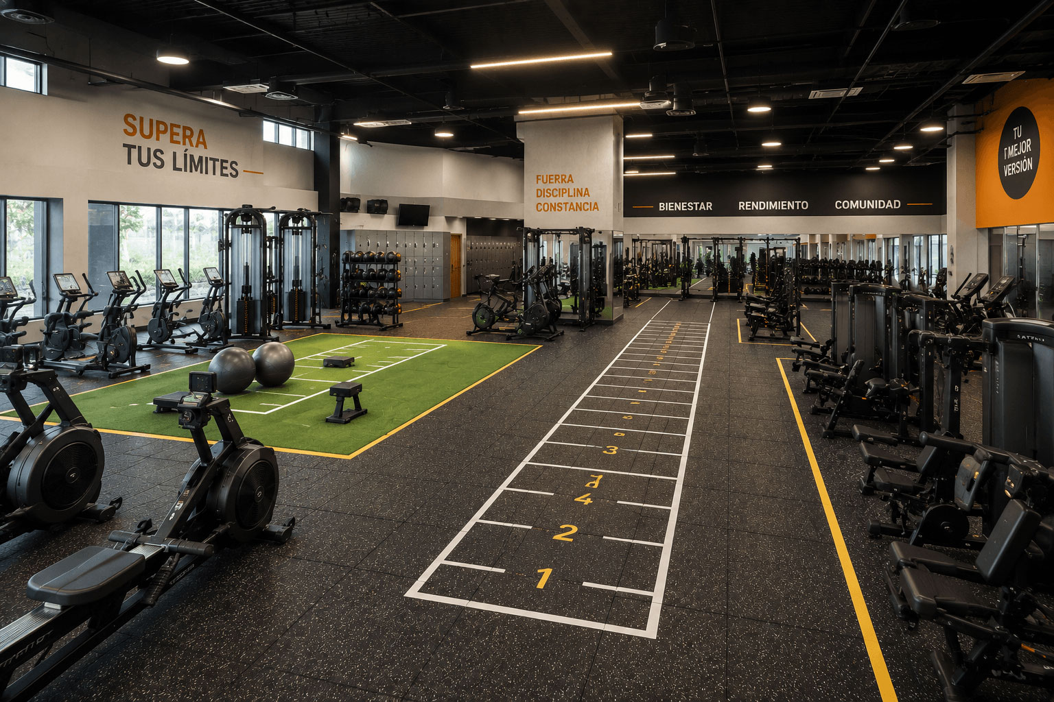 Diseño y distribucion tecnica de gimnasio institucional y deportivo en Colombia